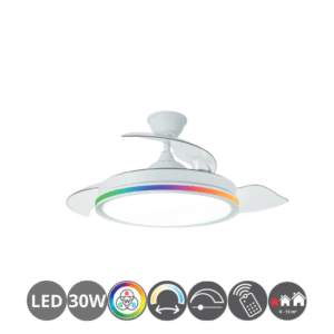 Ventilador MINIPLAY RGB blanco (0-13m²)