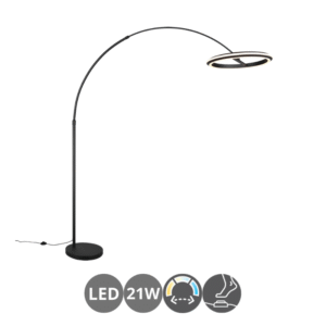 Pie salón led AMADOR negro