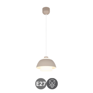 Colgante TILOS E27 beige blanco