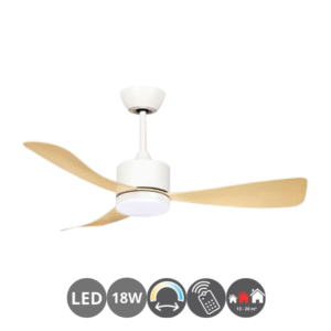 Ventilador YESTE 106cm blanco haya