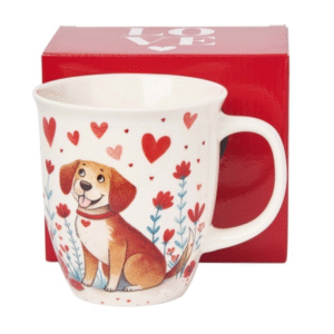 Taza PERRO CORAZONES 65cl