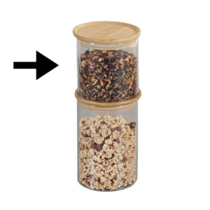 Bote cocina vidrio y bambú 0,5l