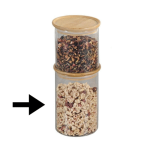 Bote cocina vidrio y bambú 0,8l