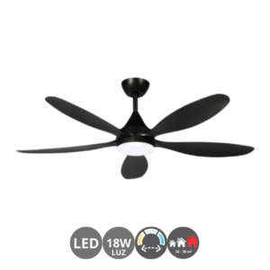Ventilador TOBARRA 132cm negro