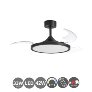 Lámpara-ventilador CORFU negro