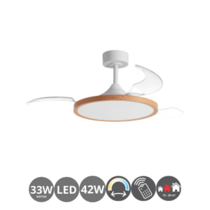 Lámpara-ventilador CORFU blanco natural