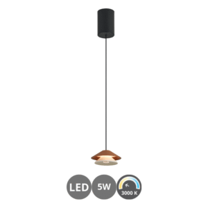 Colgante led PICCOLA deslizante marrón