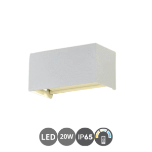 Aplique exterior MURANO 20 watts CCT blanco