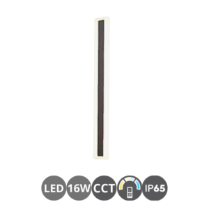 Aplique exterior LONG 100 16 watts CCT negro texturizado