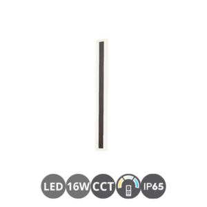 Aplique exterior LONG 60 16 watts CCT negro texturizado