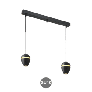 Lampara colgante FLOW 2x GU10 negro