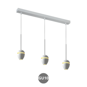 Lampara colgante FLOW 3x GU10 blanco