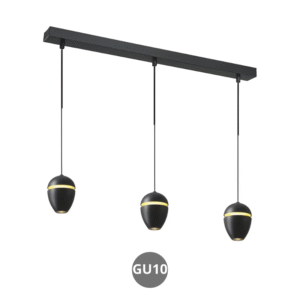 Lampara colgante FLOW 3x GU10 negro