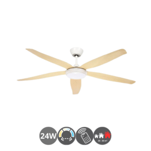 Ventilador ALTEA 142cm blanco haya