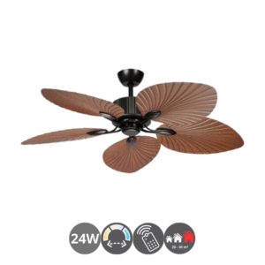 Ventilador TORCAL sin luz 130cm negro roble