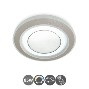 Plafón led CERVÁS RD 85w mando a distancia y APP greige