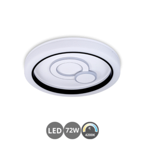 Plafón led TUY 72w 4200k blanco negro