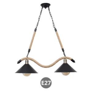 Lampara colgante SOGA 2x E27 negro