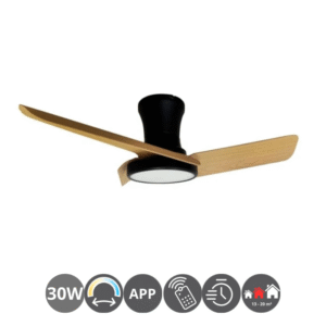 Ventilador techo SKY MAXI 30w 3 aspas negro haya APP