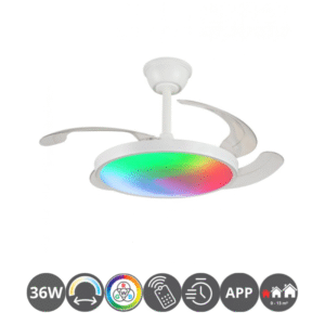Ventilador techo MELODY S RGB + APP blanco