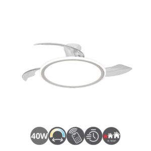 Ventilador plafón Android V135 aspas desplegables blanco (0-13m²)