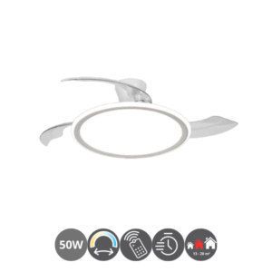 Ventilador plafón Android V136 aspas desplegables blanco (13-20m²)