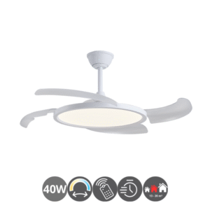 Ventilador KEY aspas desplegables blanco (13-20m²)