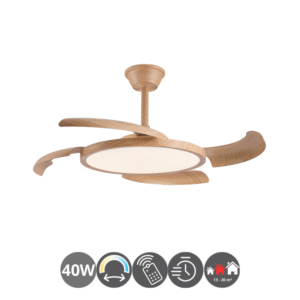 Ventilador KEY aspas desplegables madera (13-20m²)