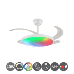 Ventilador techo MELODY L RGB + APP blanco
