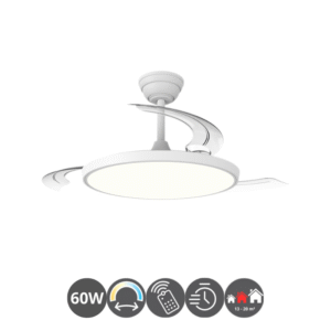 Lámpara-ventilador COOKIE blanco (13-20m²)