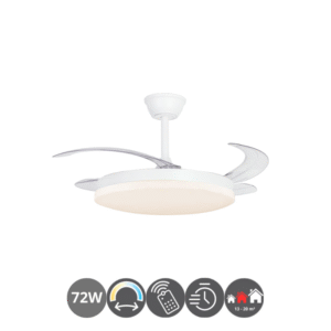 Lámpara-ventilador MALCOM L 120cm blanco (13-20m²)