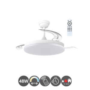 Lámpara-ventilador MALCOM blanco (13-20m²)
