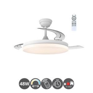 Ventilador techo STARS EVO 3 aspas desplegables blanco