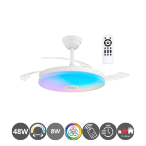 Ventilador techo MUSIC ECO ALTAVOZ RGB blanco