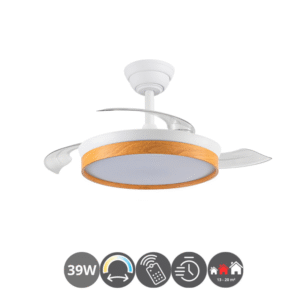 Ventilador retráctil PANECO MINI 7 velocidades blanco haya