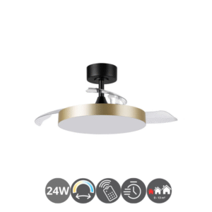 Lámpara-ventilador BETA XS negro oro (0-13m²)