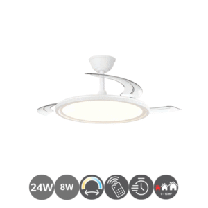 Lámpara-ventilador REXUS blanco (0-13m²)