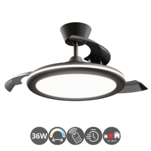 Lámpara ventilador Bombay Estilo 50/107cm negro