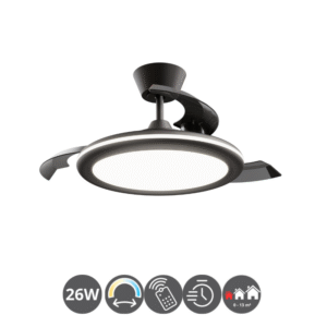 Lámpara ventilador Bombay Estilo S 40/97cm negro