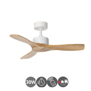 Ventilador RIGA II WO WOOD blanco haya (0-13m²)
