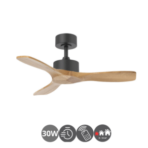 Ventilador RIGA II WO WOOD XS negro haya (0-13m²)