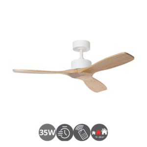 Ventilador RIGA II WO WOOD blanco haya (13-20m²)