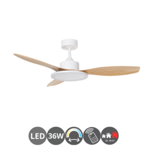 Ventilador RIGA II blanco haya (13-20m²)