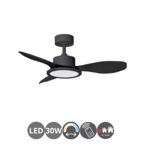 Ventilador RIGA II XS negro (0-13m²)