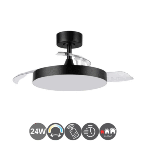 Lámpara-ventilador BETA XS negro (0-13m²)