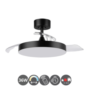 Lámpara-ventilador BETA negro (13-20m²)