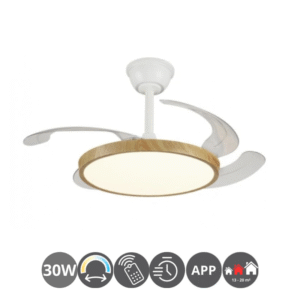 Ventilador techo MELODY L APP blanco madera (13-20m²)