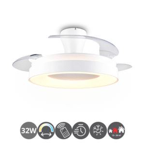 Lámpara-ventilador VANSBRO blanco (13-20m²)