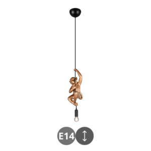 Lampara colgante mono E14 oro