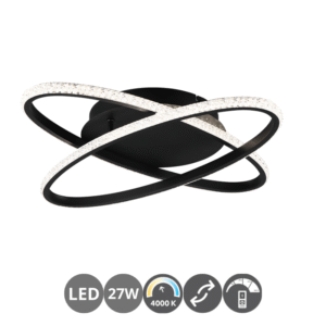 Plafón led lazo 27w 4000k negro